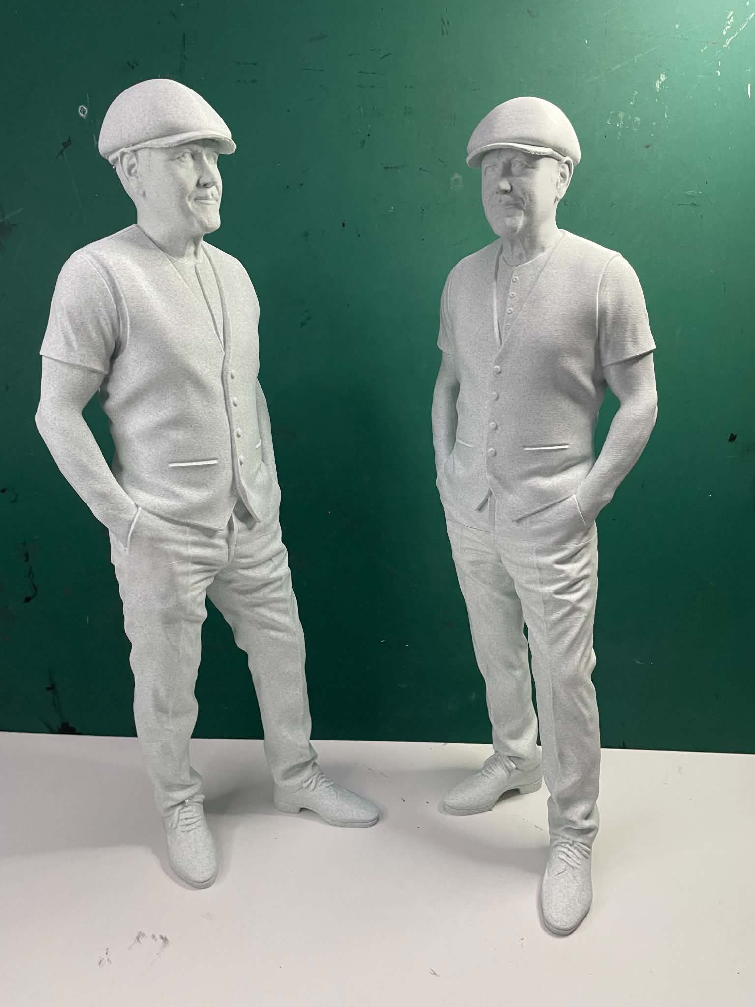 Custom marble-effect 3D printed StatYou statue