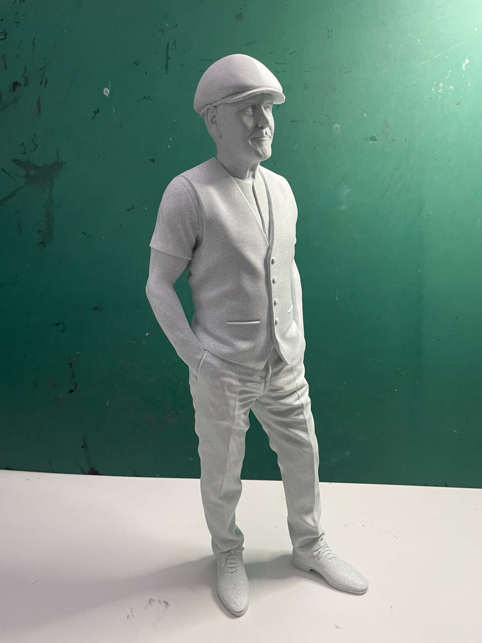 Finished custom 3D printed standing statue