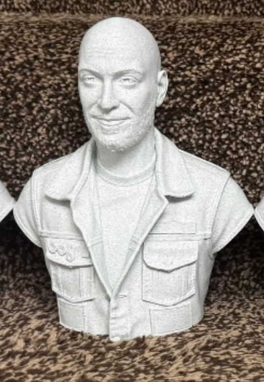 Finished custom 3D printed bust